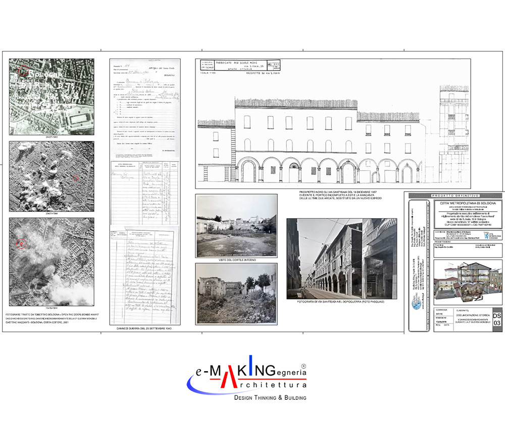 DESIGNS AND CONSTRUCTION MANAGING | Liceo “Laura Bassi”: Restoration with seismic retrofitting